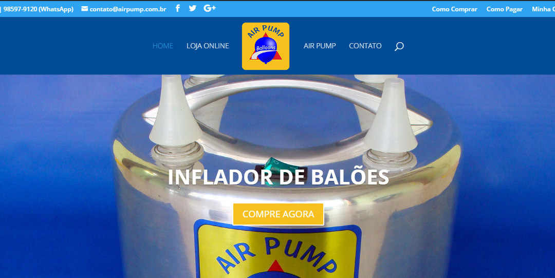 Conheça o novo site da Air Pump
